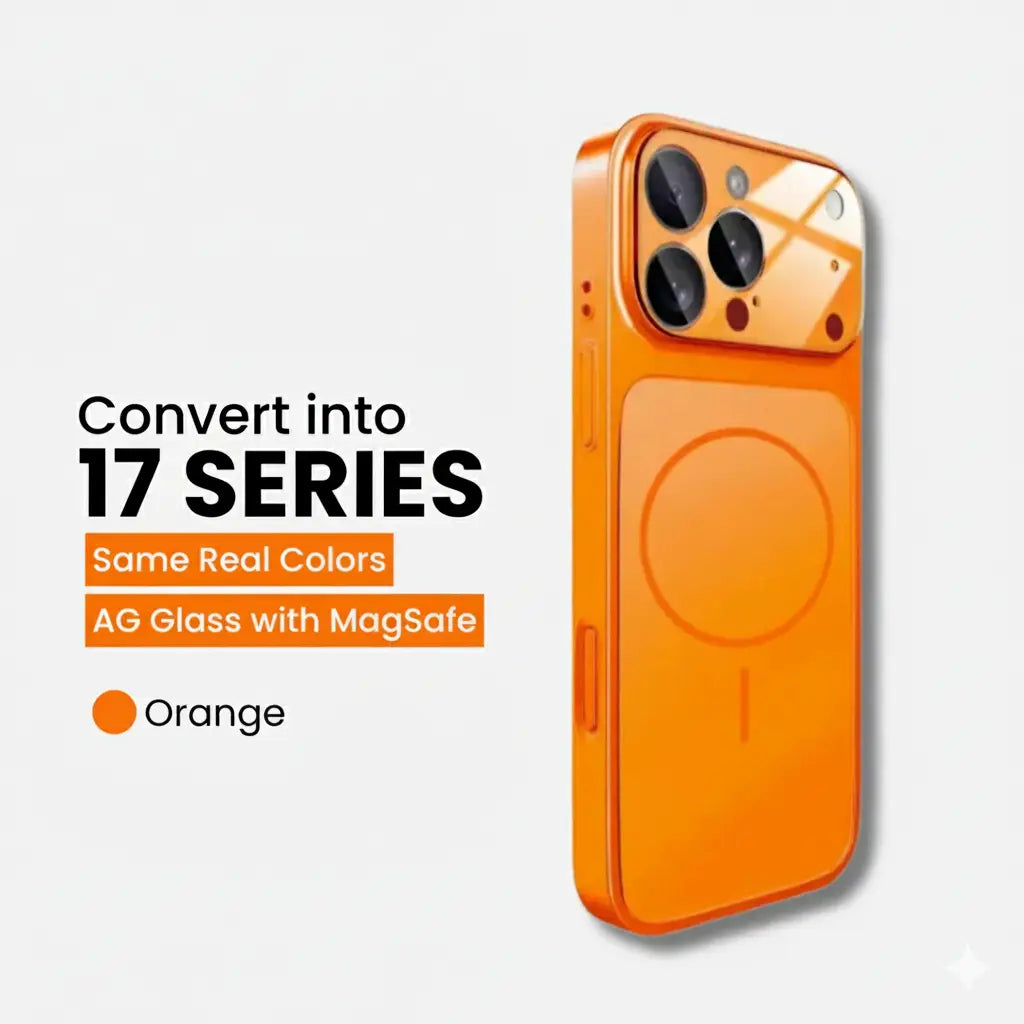 iPhone 15 Pro Max Converter Cover - Upgrade to iPhone 17 Pro Max Matte MagSafe Case with Built-in Camera Lens